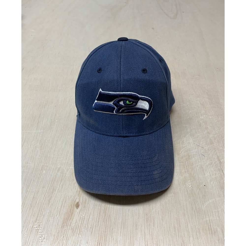 NFL Seattle Seahawks Constructed Navy Blue Hat Cap Curved‎ Bill Adjustable